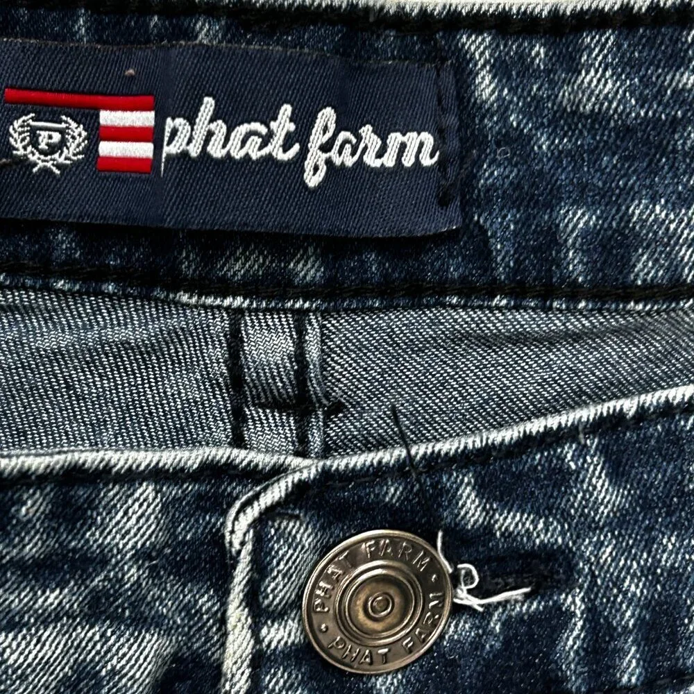 Phat Farm Men's Skinny Fit Distressed Jeans | Size 40WX30L |‎ Y2K Hiphop